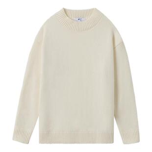 回力黑色圆领毛衣男款冬季2026新款男士内搭保暖针织毛线打底衫男