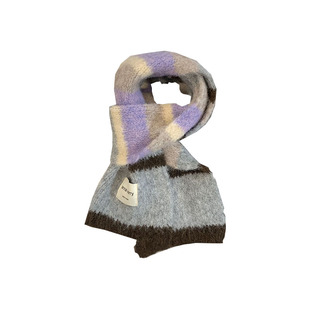 含羊毛围巾女秋冬季2025新款韩版高级感保暖氛围感围脖护颈灰色男