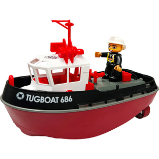 迷你儿童遥控小拖船充电轮船模型快艇户外亲子戏水玩具男孩遥控船