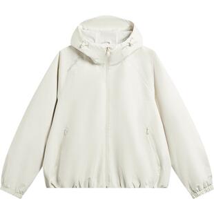 李宁户外CF溯|珑壳外套女士开衫长袖茄克连帽宽松梭织休闲运动服