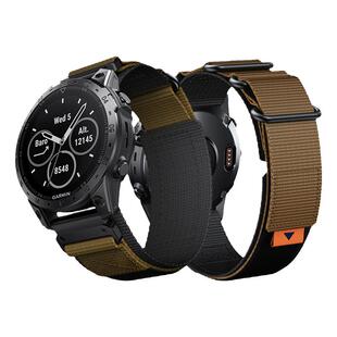 AKGLEADER适用于佳明Garmin飞耐时Fenix8/7/Fenix5X/Fenix6/Forerunner945/955/965/Tactix7 Pro手表尼龙表带
