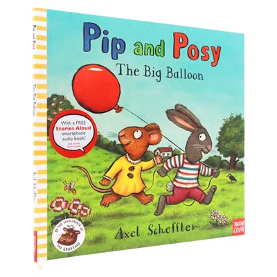 英文原版绘本 Pip and Posy the big balloon 波西和皮普:大气球 平装大开 儿童启蒙图画故事书