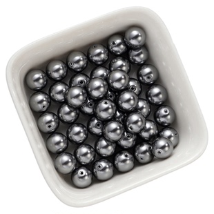 玻璃珍珠直孔散珠仿施家珍珠 DIY饰品配件散珠串珠子澳白仿珍珠
