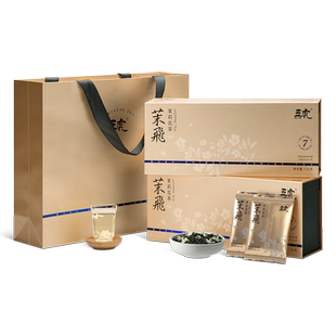 五虎茉莉花茶茶叶茶包新茶浓香型绿茶茉莉飘雪冷泡茶年货礼盒正品