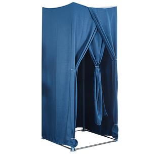 简易折叠移动试衣间门帘轨道 服装店特卖会促销活动可移动更衣室