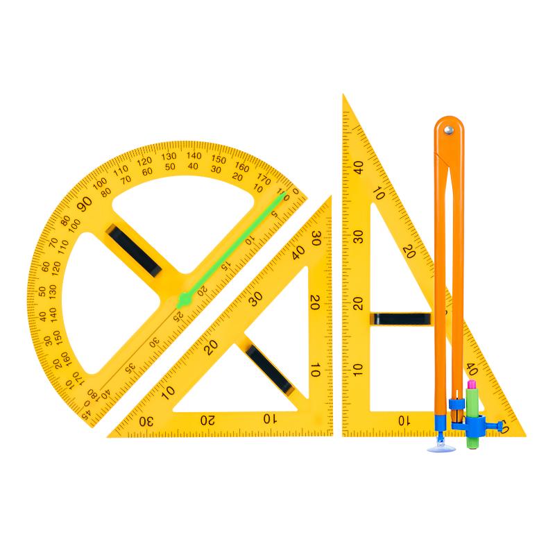 教学量角器磁性三角板圆规教具