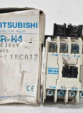 三菱电动SRN4接触器200伏交流线圈2NO2NC2A2B全新