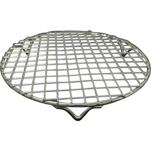 不锈钢烧烤网圆形加粗烤肉篦子带脚沥水架韩式方格熏肉空气炸锅网