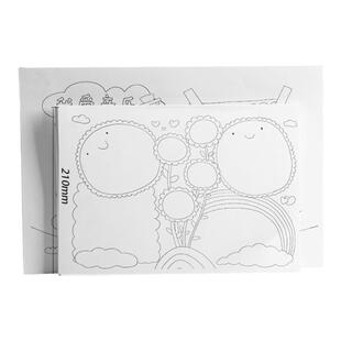 小学生手抄报模版A4半成品8k手抄报彩色A3绘画通用手绘素描校园幼儿园黑板报模板线稿环创小报空白节日画报