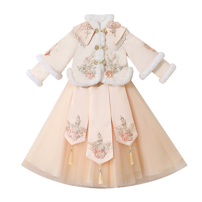 汉服女童秋冬裙子2025新款