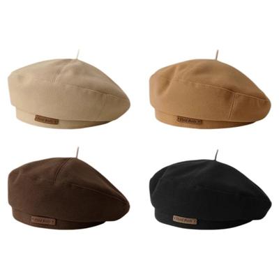 毛呢贝雷帽秋冬时尚英伦风画家帽子法式复古百搭显脸小蓓蕾帽男女