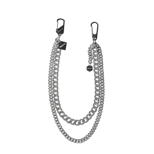 WACKYE 官方正品 王一珩张凌赫同款 闪钻简约潮流双层裤链