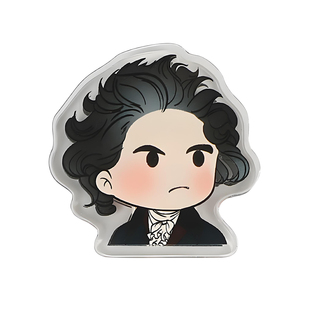 音乐家夹子钢琴书乐谱夹乐器卡通贝多芬琴谱夹迷你莫扎特巴赫周边