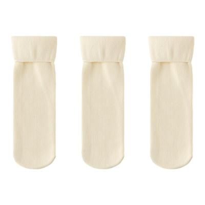 雅鹿袜子女雪地袜加绒加厚保暖中筒袜抗寒地板袜月子冬季女士长袜