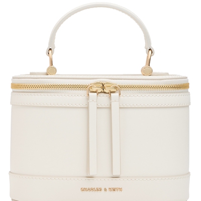 CHARLES&KEITH26春新款CK2-80701625手提斜挎盒子包化妆包珠宝包