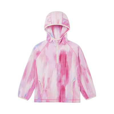 happynocnoc儿童秋冬抗静电摇粒绒套头上衣保暖连帽抓绒卫衣