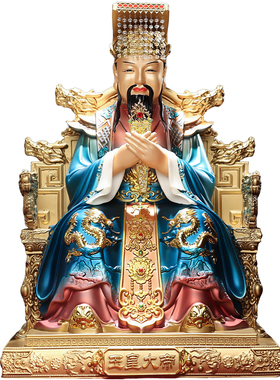 翡铜彩手工珐琅玉帝王母神像东岳玉皇大帝王母娘娘神像西王母金母