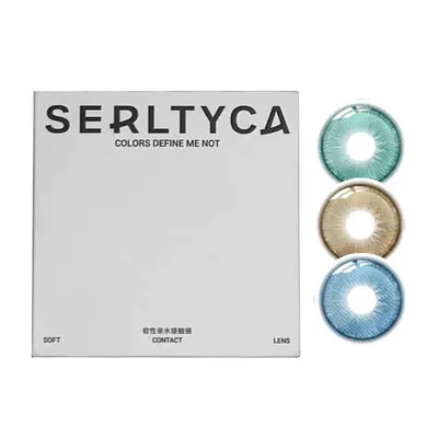 serltyca美瞳亚裔混血未知世界灰青木浅驼米灰彩色隐形眼镜日抛