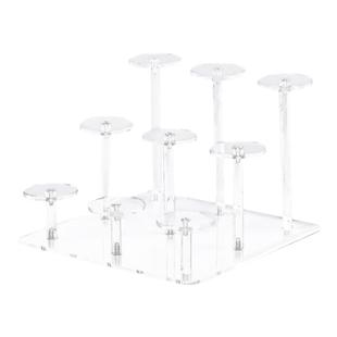 盲盒收纳展示架适用泡泡玛特手办阶梯置物架小摆件亚克力拼装展台