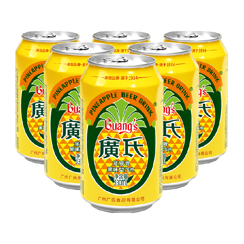 广氏菠萝啤酒装无醇0度