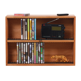 巨阳CD架桌面CD唱片收纳架HIFI磁带盒老唱片收藏箱PS4游戏光盘架