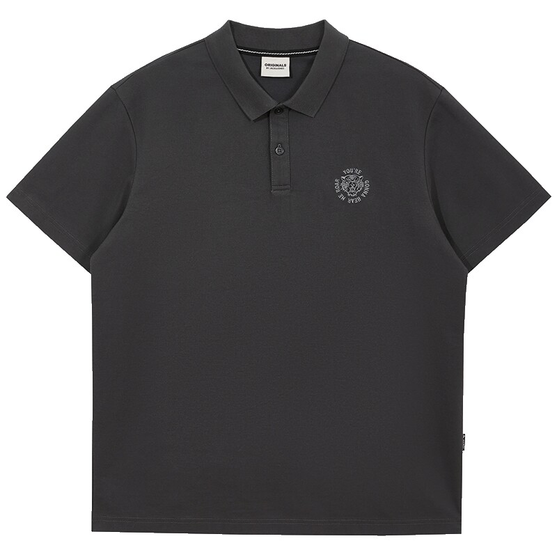 [刺绣杰出POLO衫]杰克琼斯男装春夏商务休闲凉感舒适翻领短袖T恤