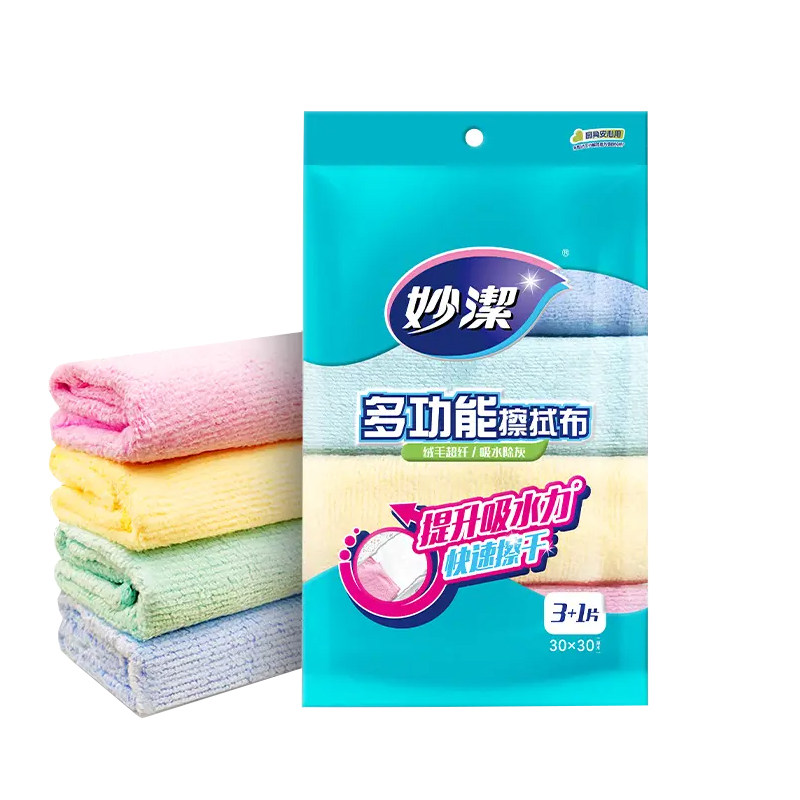 妙洁绒毛超纤干湿两用吸水抹布