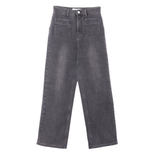 美特斯邦威牛仔裤女士秋冬新款时尚百搭工装舒适直筒牛仔长裤裤装