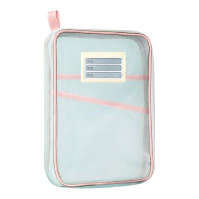 L型科目分类袋透明文件袋拉链式