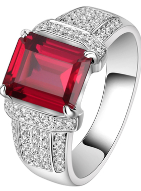 轻奢高级感精致小众红宝戒指