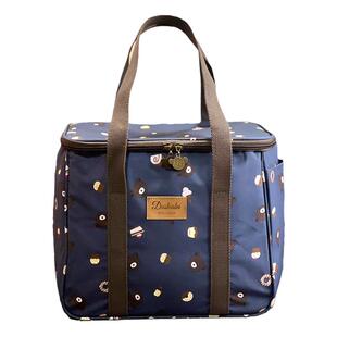 特大容量冬季保温饭盒包户外野餐手提袋保冷手提包隔热饭兜便当包