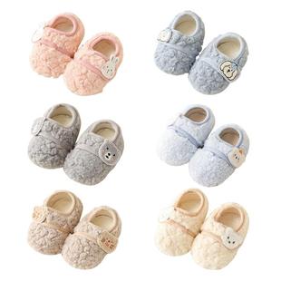 宝宝地板鞋秋冬加厚学步防滑隔凉男童女宝室内婴儿童袜子软底鞋袜