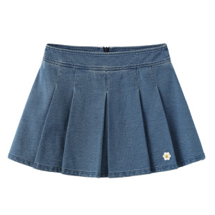 wigglewiggle26年夏季时尚A字高腰百褶裙防走光显瘦半身短裙女装