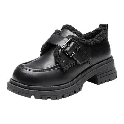 大东官方正品厚底乐福鞋加绒保暖