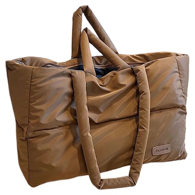 高级感羽绒包女2025新款冬季大容量早八人通勤托特包手提棉服包包