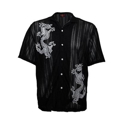 短袖衬衫RTVG×BLACK8联名翻领潮