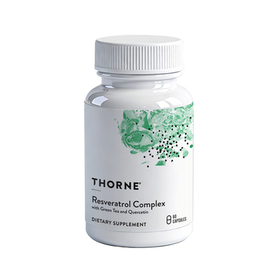 Thorne悦恩绿绷带白藜芦醇2大专利紧内服抗糖嫩肤去黄抑黑SB300