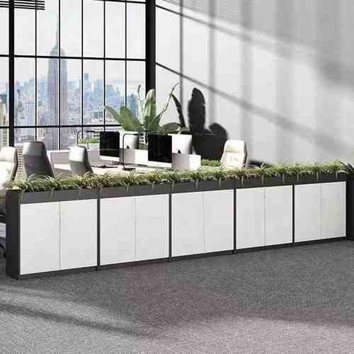 办公室隔断柜花槽柜桌边侧柜矮柜文件柜车间半高围栏遮挡柜屏风柜