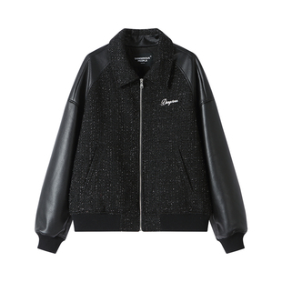 【黄子弘凡同款】Dangerouspeople薛之谦dsp小香风金属标棉服外套