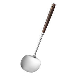 炊大皇胡桃木蘑菇铲子不锈钢小锅铲家用炒勺铁锅铁铲炒菜勺子套装