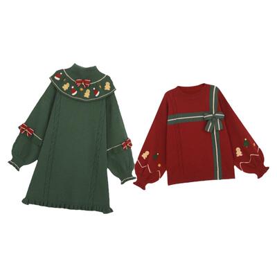 森女部落原创新年圣诞闺蜜装毛衣