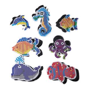 5mm拼豆豆模板拼豆1比1图纸创意手工卡通拼图拼板diy儿童益智玩具