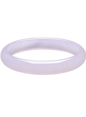 周六福紫罗兰深蓝玉髓手镯宽条新中式国风圣诞礼物送妈妈