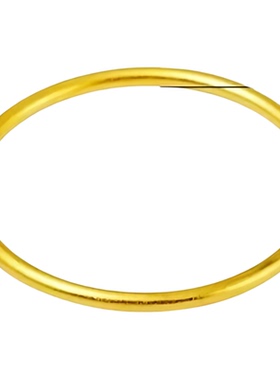 沙金古法手镯久不掉色仿真假黄金光面磨砂实心首饰传承泰国金女