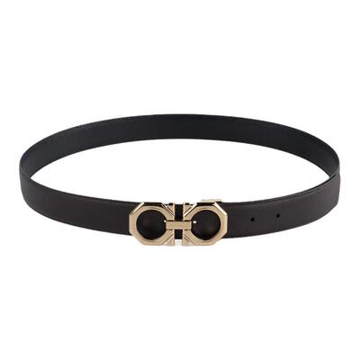 FERRAGAMO 男士马衔扣百搭商务休闲可调节腰带银泰百货 301574