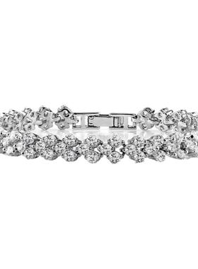 时尚韩版s925纯银水晶银饰锆石