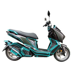 摩小二适用三阳曼巴150碳纤维贴纸车身保护贴摩托车改装配件