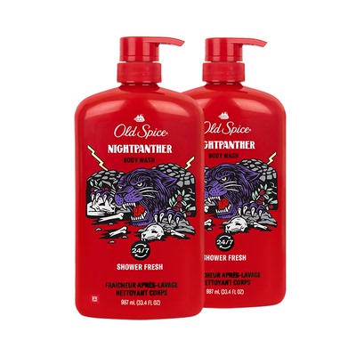 2瓶OldSpice老帆船男士沐浴露