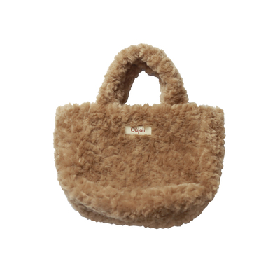 温暖可爱羊驼绒小手提包