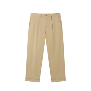 Teenie Weenie小熊男装简约宽松廓形设计系带款斜纹布裤2026春季